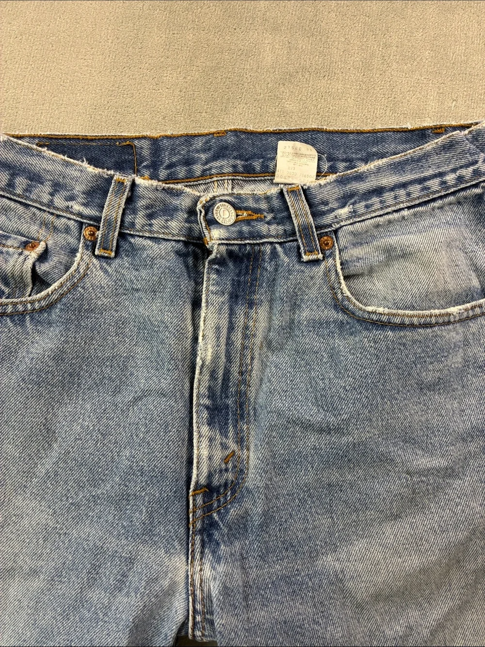 Levi’s 505 Big E Vintage 2000 Jeans 33x32 Distressed Light Wash Made Mexico